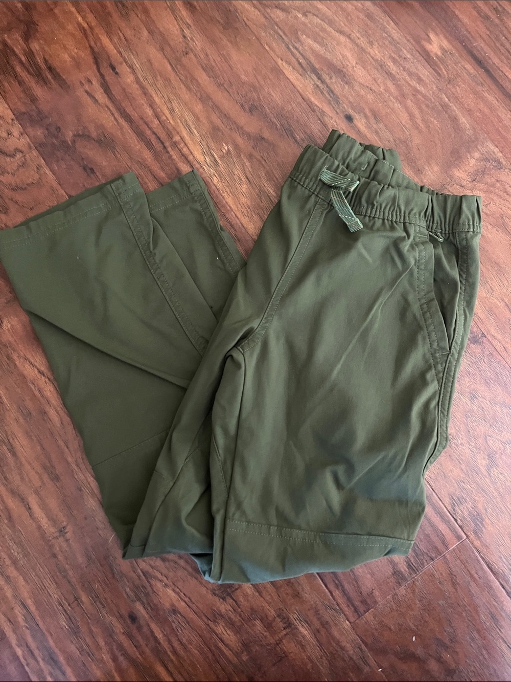 REI Boys Olive Green Elastic Waist Utility Pants